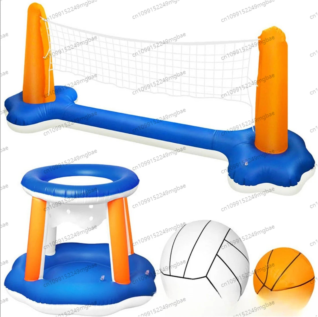 Inflatable Pool Games Basketball & Volleyball Sets Basketball Volleyball Court Summer Game Floating Swimming Pool Toy Pool Games