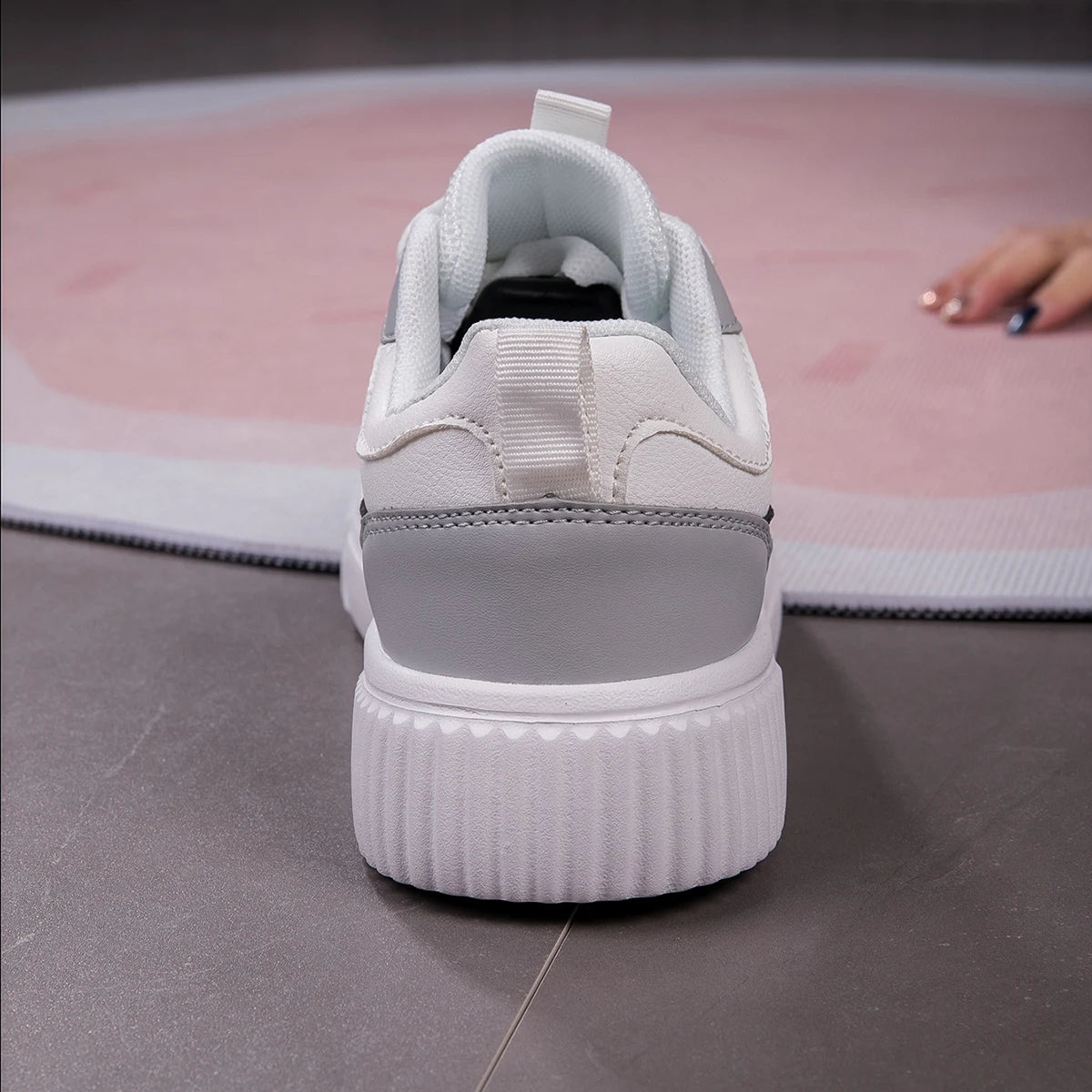 Men's Shoes Summer Breathable Trendy Versatile Casual White Sneakers Youth Non-Slip Sports Thick-Soled White Shoes