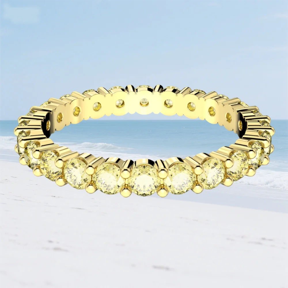 Women's gemstone ring, versatile and fashionable, inlaid with gorgeous colored gemstones, suitable for lovers