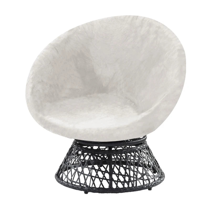 Round Saucer Chair Cover Elastic Velvet Chair Cover Moon Sauce Chair Protector Covers Seat Slipcovers Camping Chair Covers