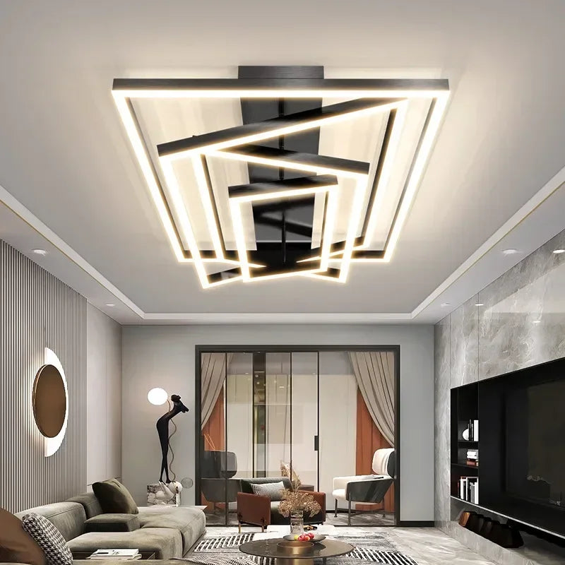 Nordic Modern Designer Minimalist Whole House Ceiling Light Living Room Bedroom Dining Home Decor Dimmable LED Lighting Fixtures