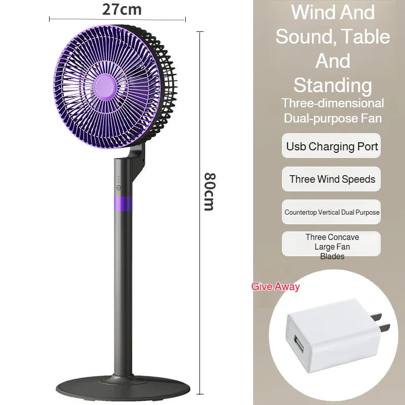 Household Air Circulation Fan Desktop Silent Electric Fan High Wind Floor Portable Fan Powerful Energy-saving Rental House Fan