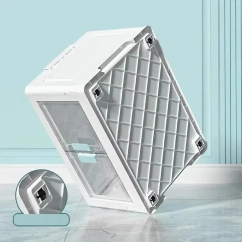 Large Capacity Storage Box Foldable Stackable Sundries Case Clothes Toy Snacks Sorting Bin for Home Bedroom Storage Organizers