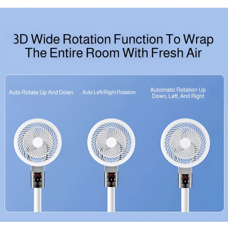 Silent Electric Fan Powerful Wind Collection Rapid Flow Natural Air Delivery Power Saving Desktop Floor Home Air Circulation Fan