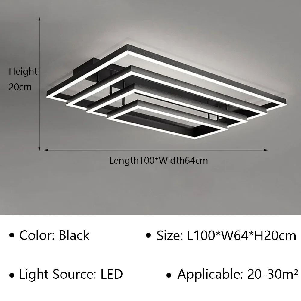 Nordic Modern Designer Minimalist Whole House Ceiling Light Living Room Bedroom Dining Home Decor Dimmable LED Lighting Fixtures