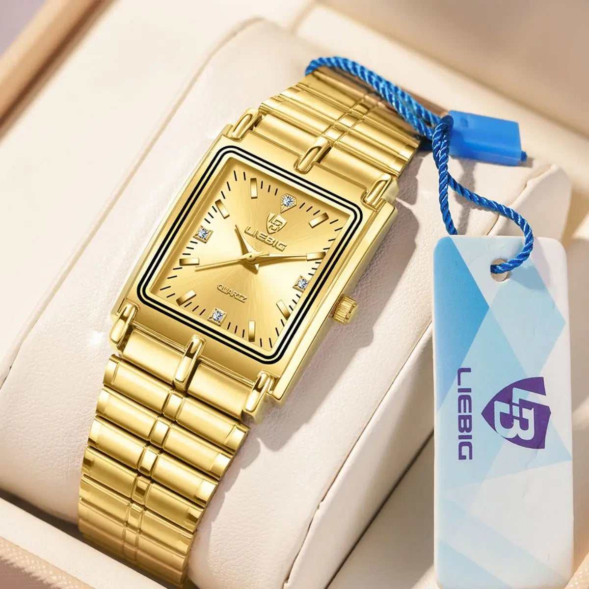 Luxury Wristwatches For Men Women Golden Quartz Watch Female Male Clock Gold Steel Bracelet Watches relogio masculino L1018