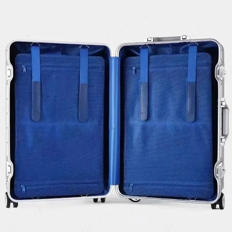 All Aluminum-magnesium Alloy Suitcase High Quality Rolling Luggage 20/24/26/29'' Trolley Luggage Travel Carry-On Cabin Suitcase