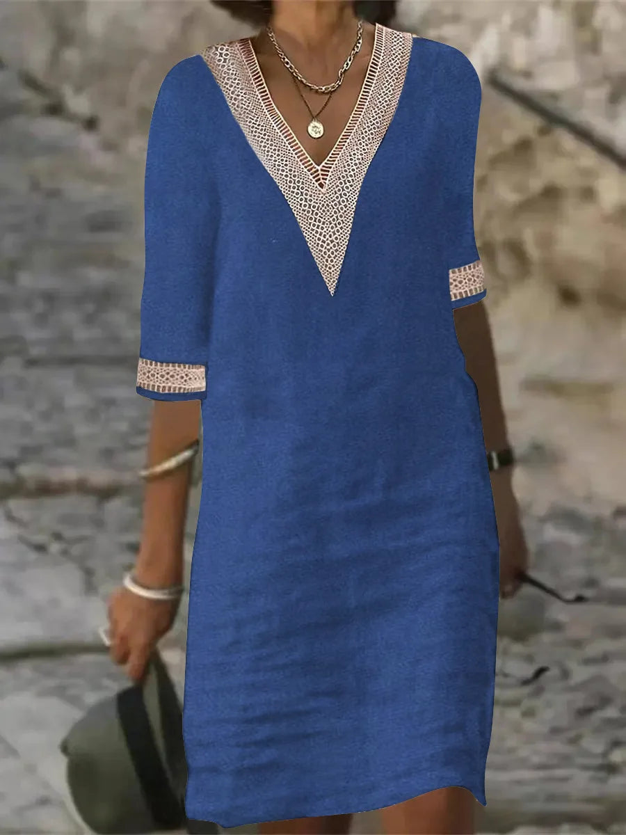 Casual Fashion Clothes Elegant Cotton Linen Dress for Women Summer Dress Women Clothing Vintage Streetwear Ethnic Style Y2k