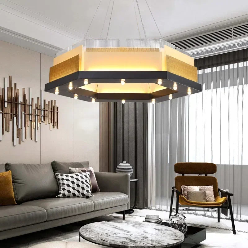 Designer Living Room Lighting Chandelier Design Sense Bar Restaurant Art Lamp Postmodern Model LED Decorative Hanging Lamps