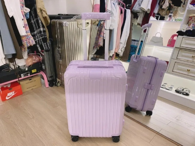 Luxury R-Series Cuboid Luggage: German Bayer PC + Silent Wheels Cabin-Approved Minimalist Design Ultimate Travel Gift Essential