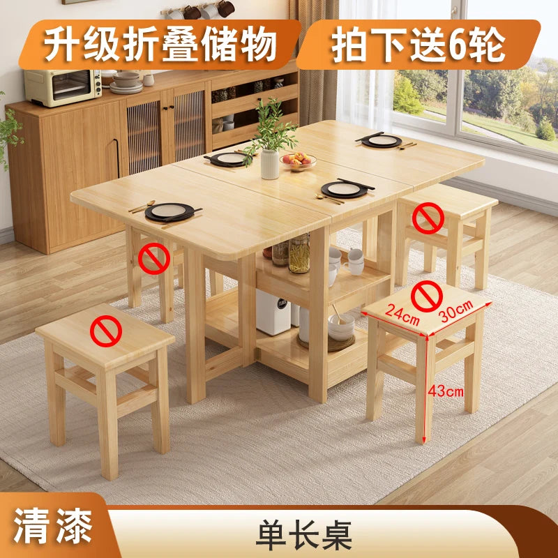 Simple Style Dining Table Decoration Luxury Minimalist Folding Tables Modern Mesas Y Sillas De Comedor Living Room Furniture