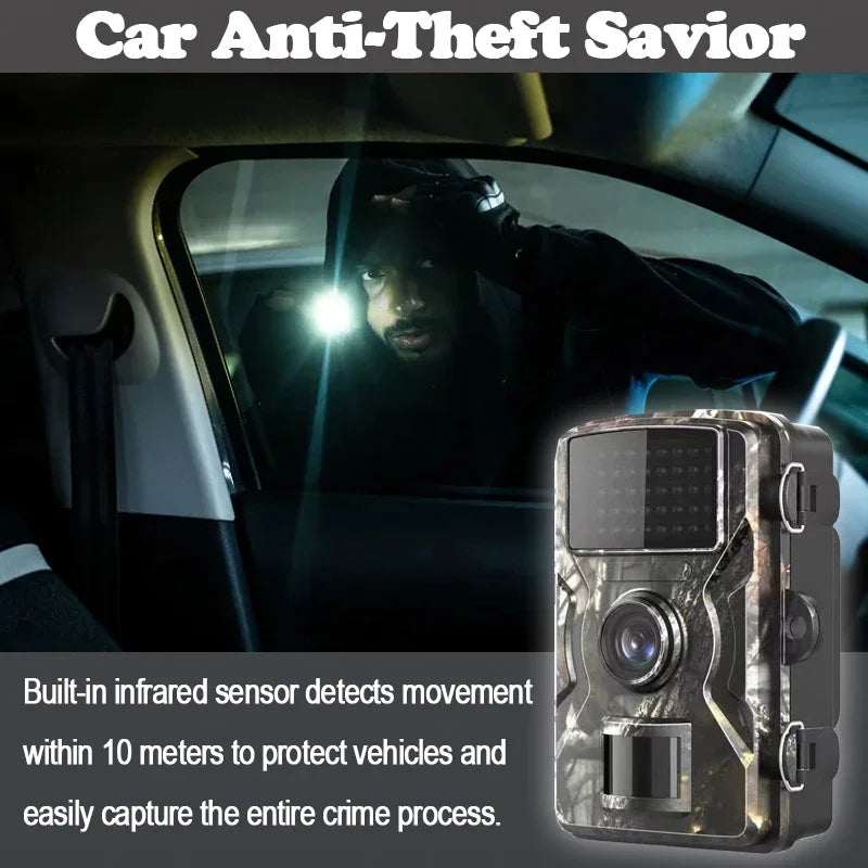 Hunting Trail Camera 16MP 1080P 940nm Infrared Night Vision Motion Activated Trigger Security For Car Theft Prevention Camera