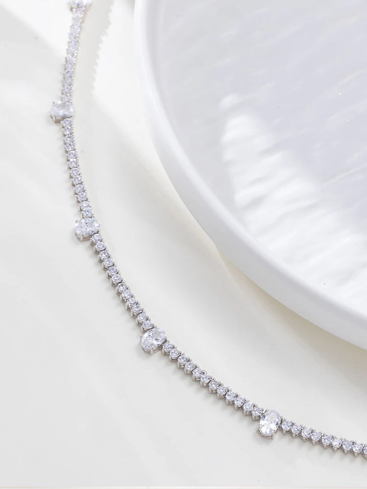Fashionable Necklace for Woman Wedding Jewlery with 18k White Gold Necklace Delicate Birthday Gift for Women Girl