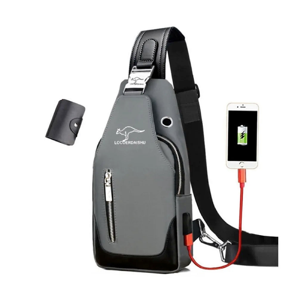 Men's Chest Bag New Fashion Korean Style Casual Sports Water Proof Oxford Chest Crossbody Bags for Men Shoulder Messenger Bag