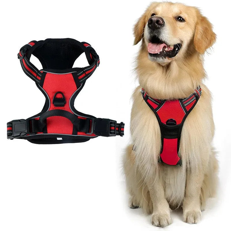 Pet rope vest style pet dog towing rope explosion-proof shockproof break free big dog chest strap reflective dog