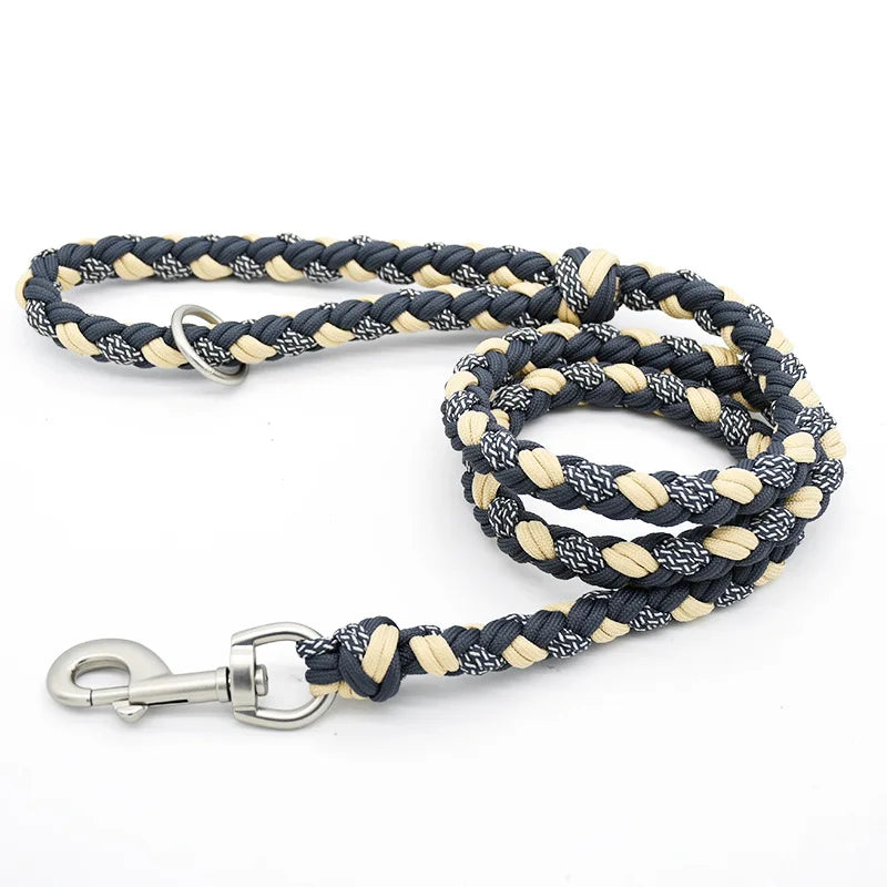 Loudik Wholesale New Dog Walking Rope Handwoven Collar Pet Leash Collar Medium and Large Dog Pet Supplies Puppy Accessories