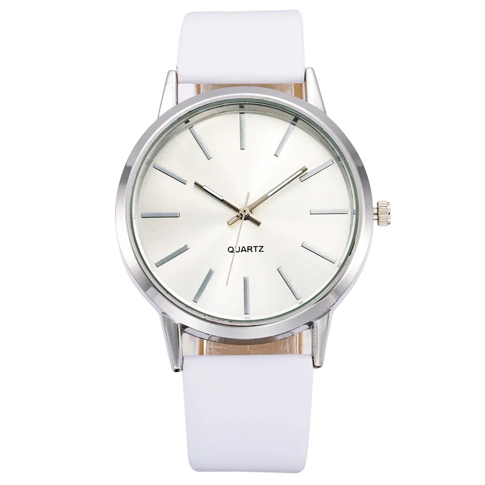 Women's Wristwatches Fashion Simple Analog Ladies Quartz Watch Casual Leather Strap Woman Watch Female Clock montres femmes