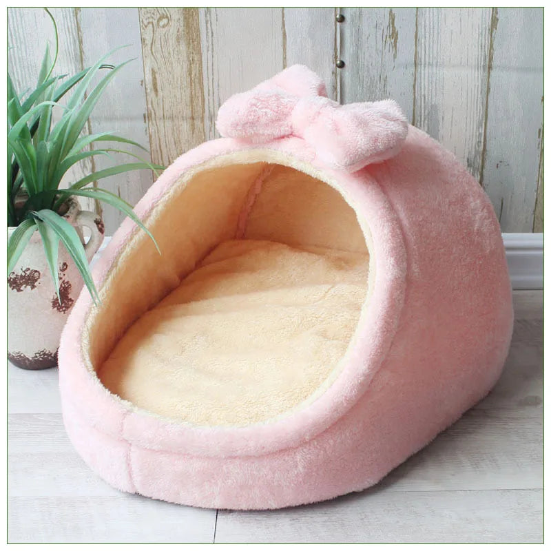 Pet Dog House Soft Cozy Pet Sleeping Bed for Small Medium Dogs Cats Foldable Removable Puppy Nest Portable Kennel Pet Supplies