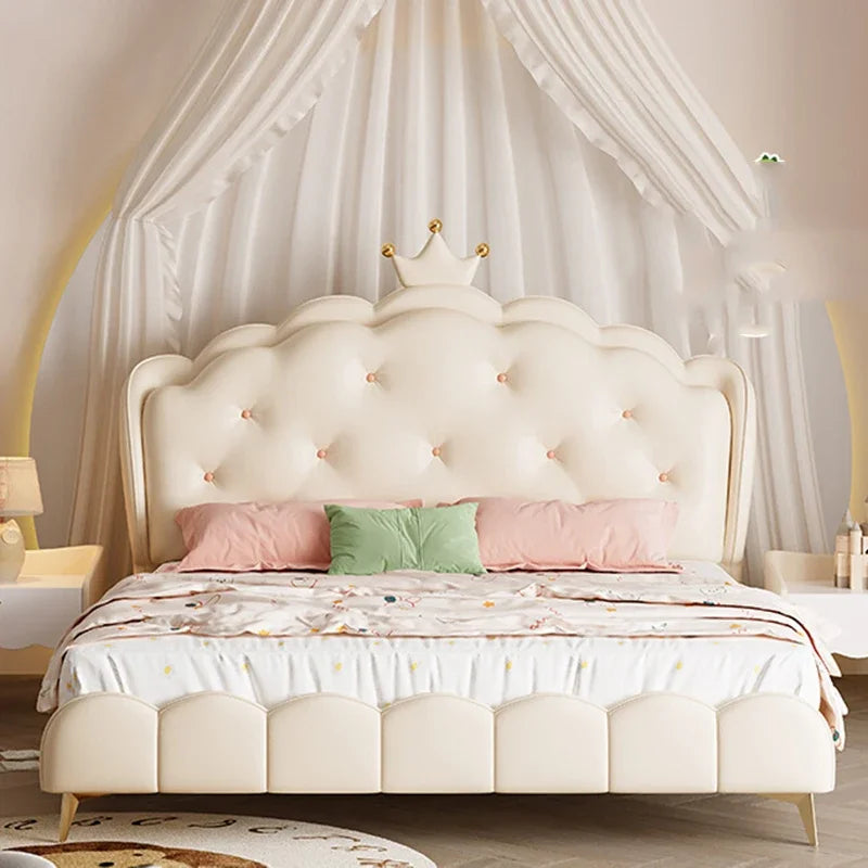Modern Double Bed Luxury Design Castle Sleeping Cute Bed Nordic European Simple Space Saving Loft Sun Wood Cama Salon Furniture