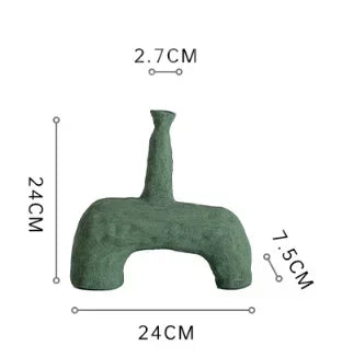 Ceramic Vases Irregular Hollow-out Abstract Pottery Decoration Dry Flower Accessories Vases, Home Decoration Flowerpots Gifts