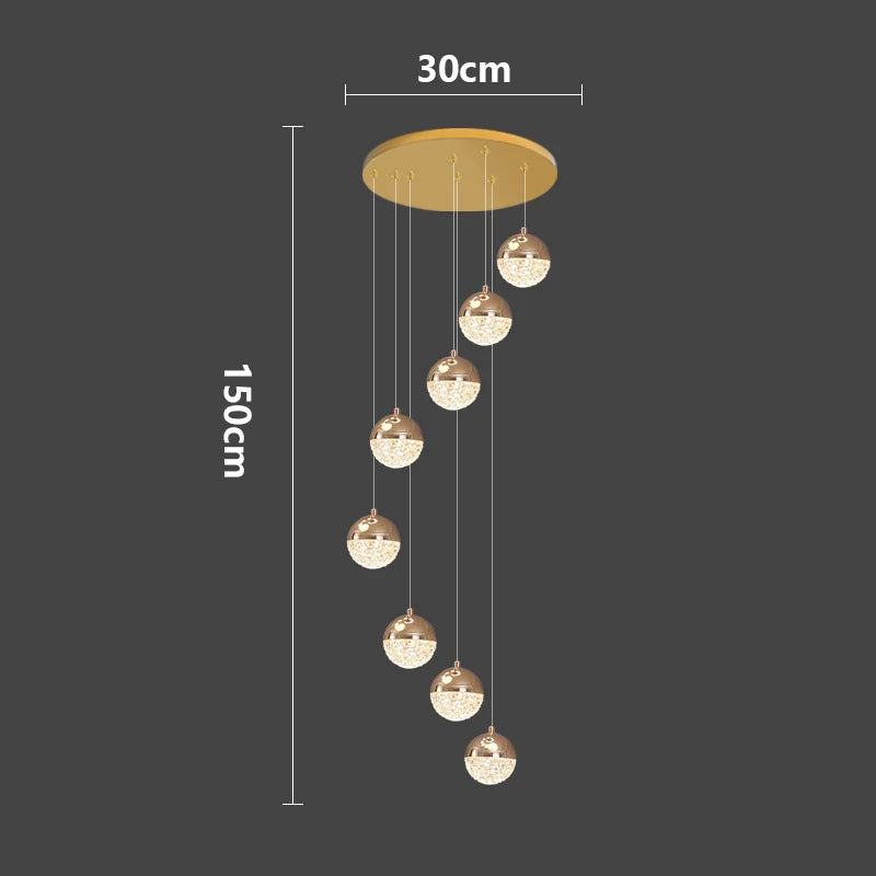 Modern home decor led lights pendant light lamps forstaircase Chandeliers for living room hanging light indoor lighting