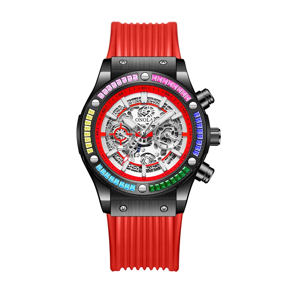 2025 Classic Luxury Watch for Menes Multifunction Sports Waterproof Luminous Casual Clock ONOLA Men Mechanic Watches