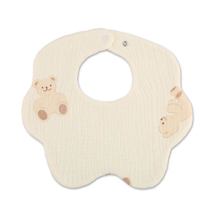 Baby Bibs Cotton Boys and Girls Bib Cute Print Newborn Burp Cloths Waterproof Infants Mesh Bibs Baby Feeding Accessories