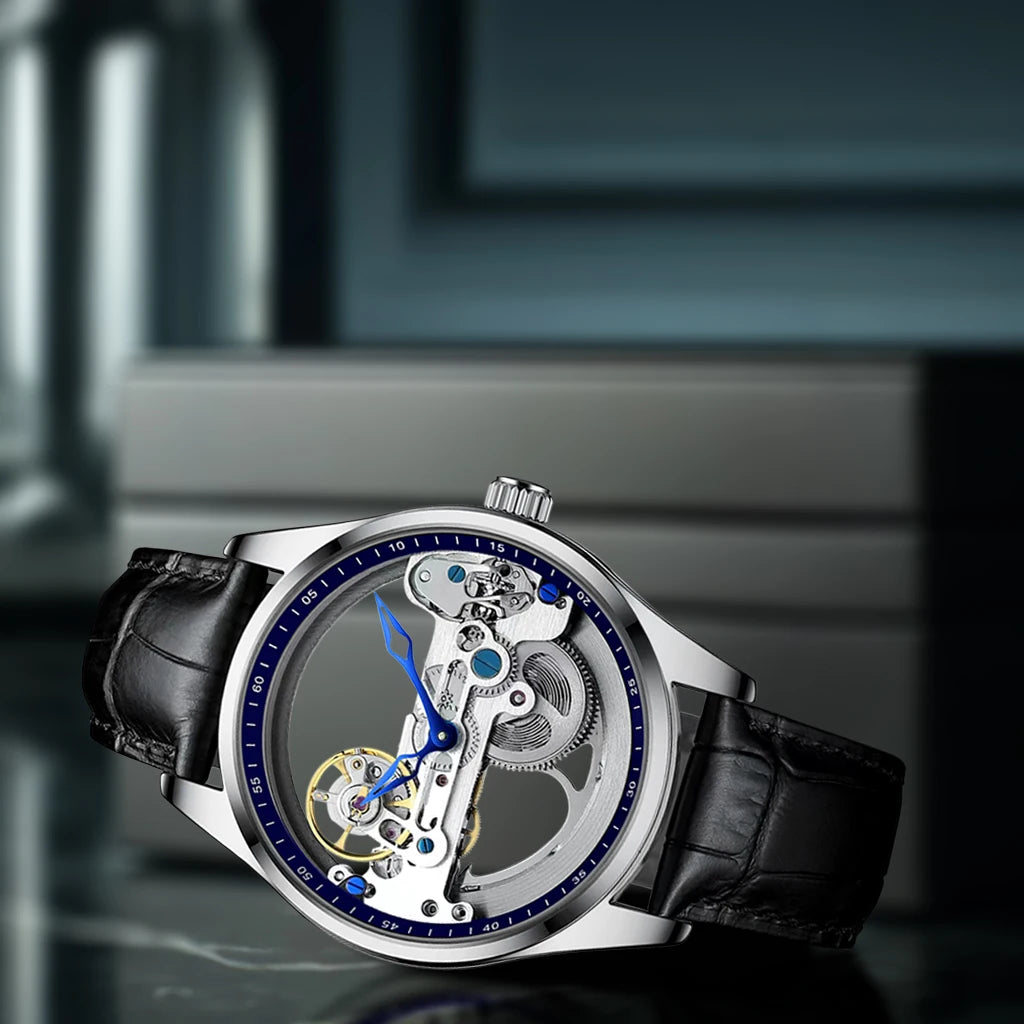 New men's watch with fashionable design, novel, unique, simple, atmospheric, versatile, handsome, trendy men's mechanical watch