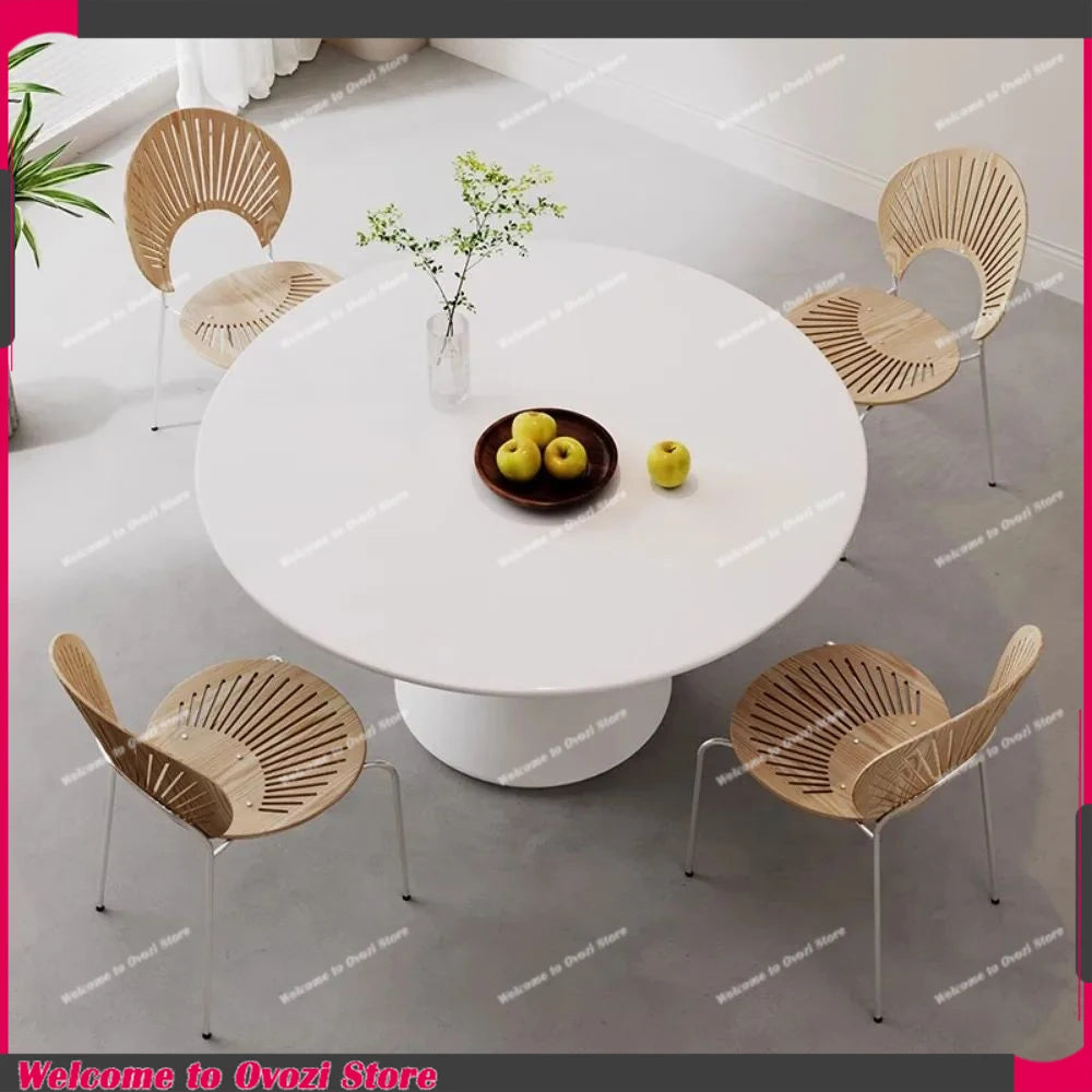 Relaxing Round Dining Tables Modern Camping Balcony Italy Dining Table Living Minimalist Juegos De Comedor Kitchen Furniture