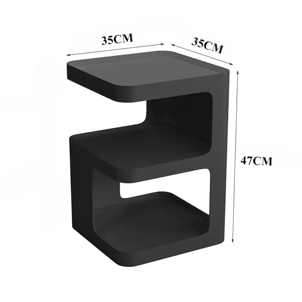 Light Luxury Sofa Table Solid Color Bookshelf Living Room Small Coffee Table Bedroom Simple Bedside Table Creative Computer Desk