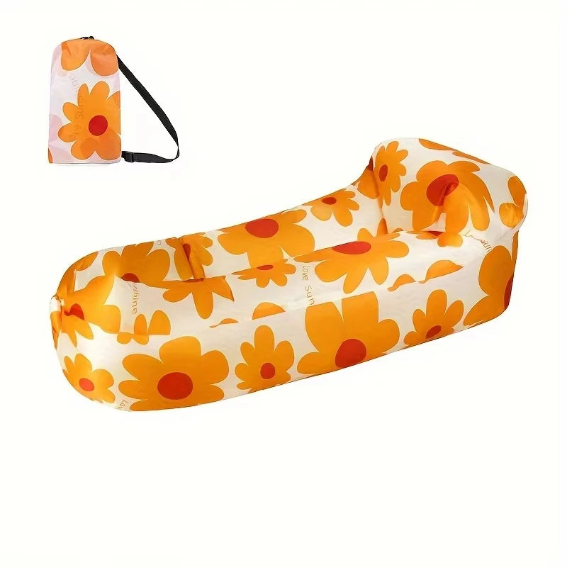 Outdoor Lazy Inflatable Sofa Portable Folding Inflatable Sofa Camping Inflatable Mattress Suitable For Travel Picnic Music Festi