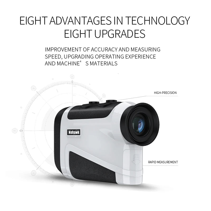 Nohawk HD-2200M Hunting Laser Rangefinder Multifunctional Telescope Range Finder 8X 2200Yards for Hunting Shooting Golf Camping