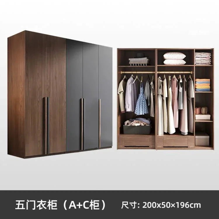 Chest Drawers Armored Living Room Cabinets Double Wardrobe Closet Simple Small Bedroom Storage Organizer Assembly For Clothes