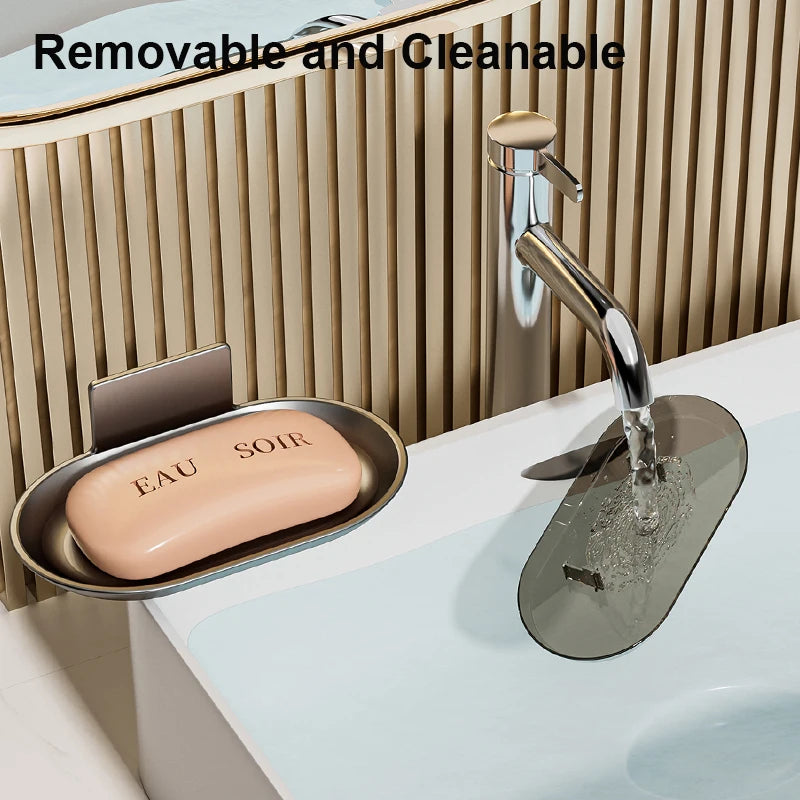 Bathroom Aluminum Alloy Soap Dish Free-Punching Wall Mounted Soap Sponge Holder Organizer Accessories Kitchen Soap Holder