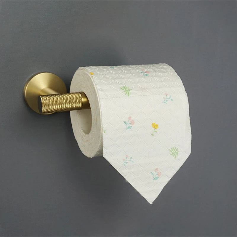 Bathroom Accessories Towel Ring Bar Hanger Cloth Robe Hook Toilet Tissue WC Paper Holder Bathroom Hardware Kit Brushed Gold