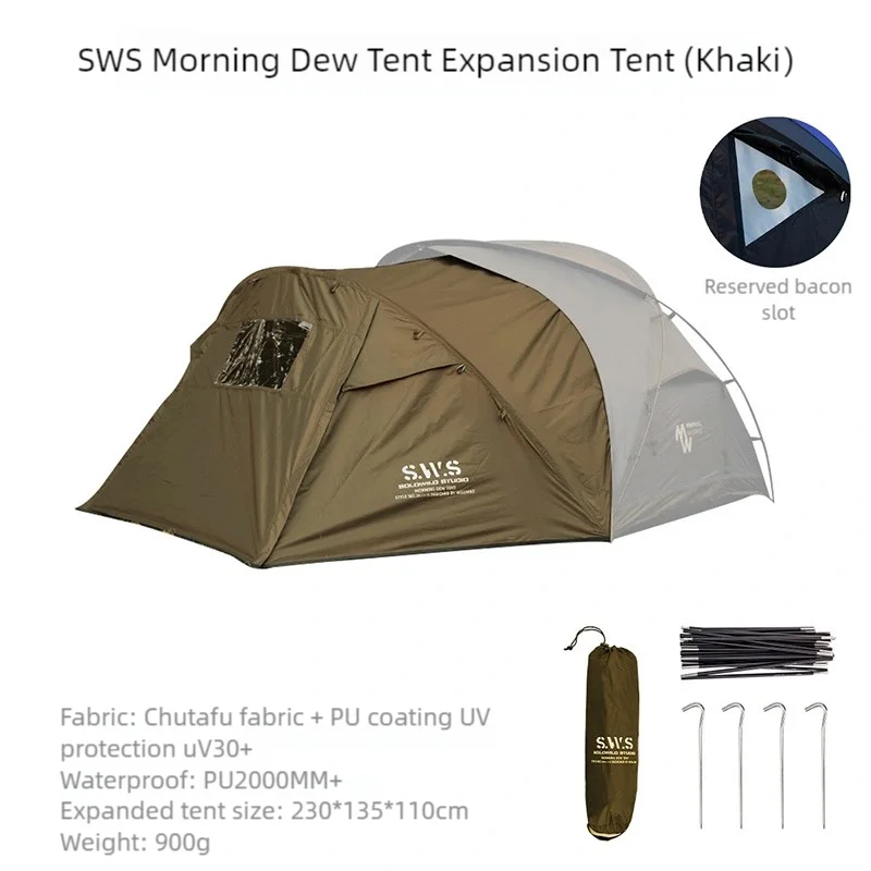 WELLHIKE Camp Tent Expansion Account Outside Camping Awning Rainproof Sunproof Wilderness Park Camping Equipment Only Expansion