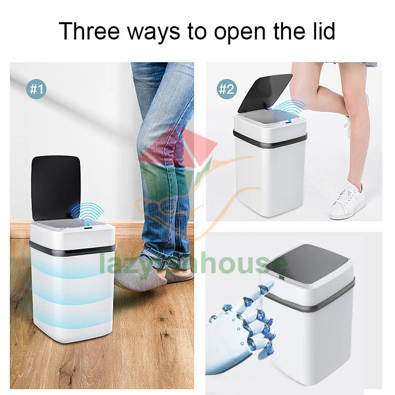 kitchen trash bin 15L bathroom touch trash can in the toilet smart garbage bucket waste bins dustbin smart trash can kitchen