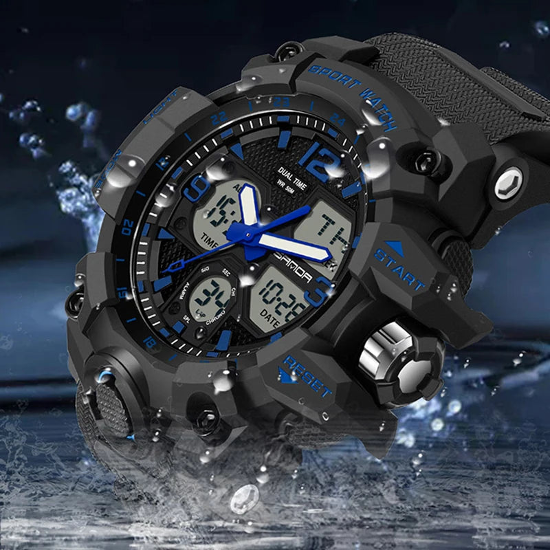 Men's Watches Top Brand Luxury 5ATM Waterproof Sport Military Wristwatch Quartz Watch for Men Clock Relogio Masculino 6024