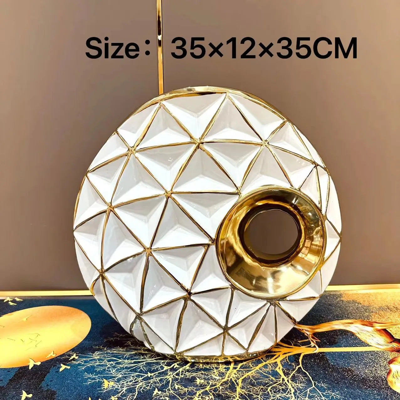 Luxury Ceramics Vases Aesthetic Elegant Modern Office Flower Vase Unusual Flower Bottle Centerpiece Vases Home Decoration