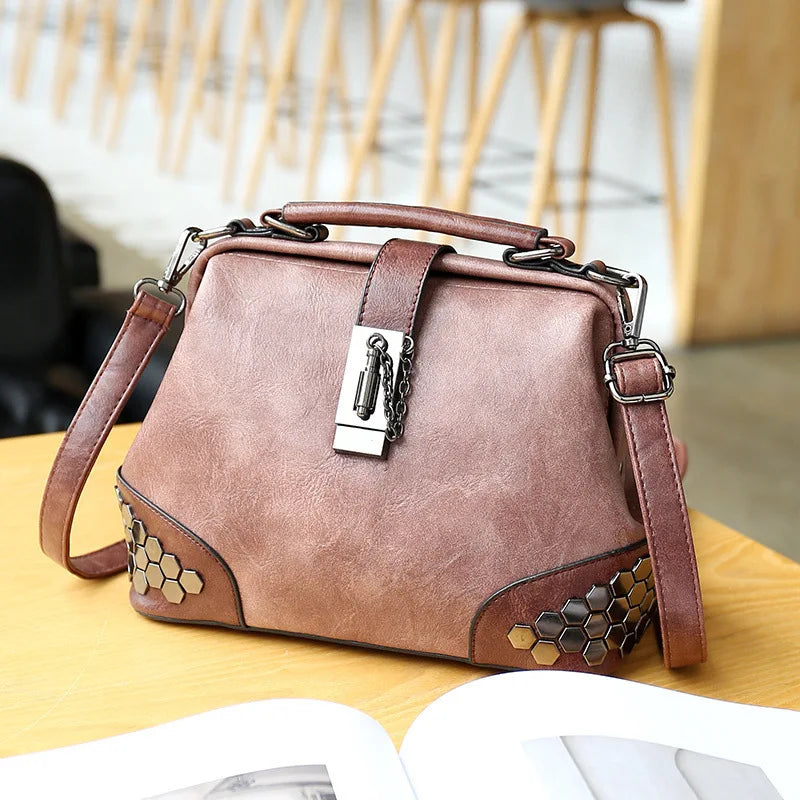 Women's Shoulder Bag Women's Handbag Fashion Purse Vintage Leather Bag Large Capacity Handbag Inclined Shoulder Bag Mom's Bag