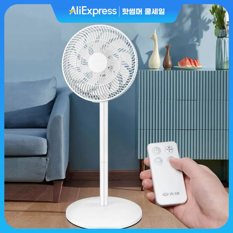 Singfun electric fan 18 Fans Wings Low Noise Strong Air Volume Reclining Desktop Two-Piece Fan Intelligent Remote Control