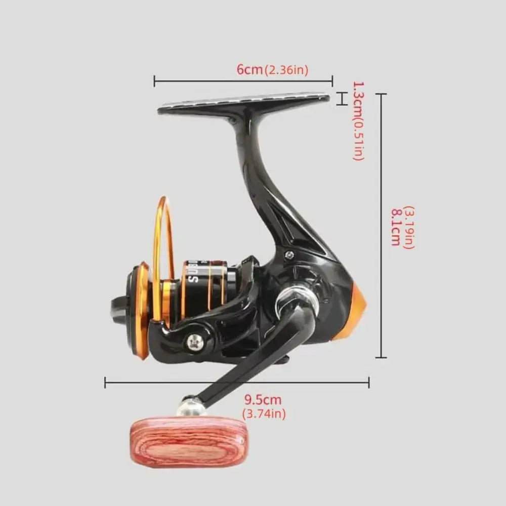 800 Series Fishing Reel Metal Coil Folding Rocker Small Spinning Reel 5KG Max Drag 5.2:1 Mini Fishing Reel Saltwater