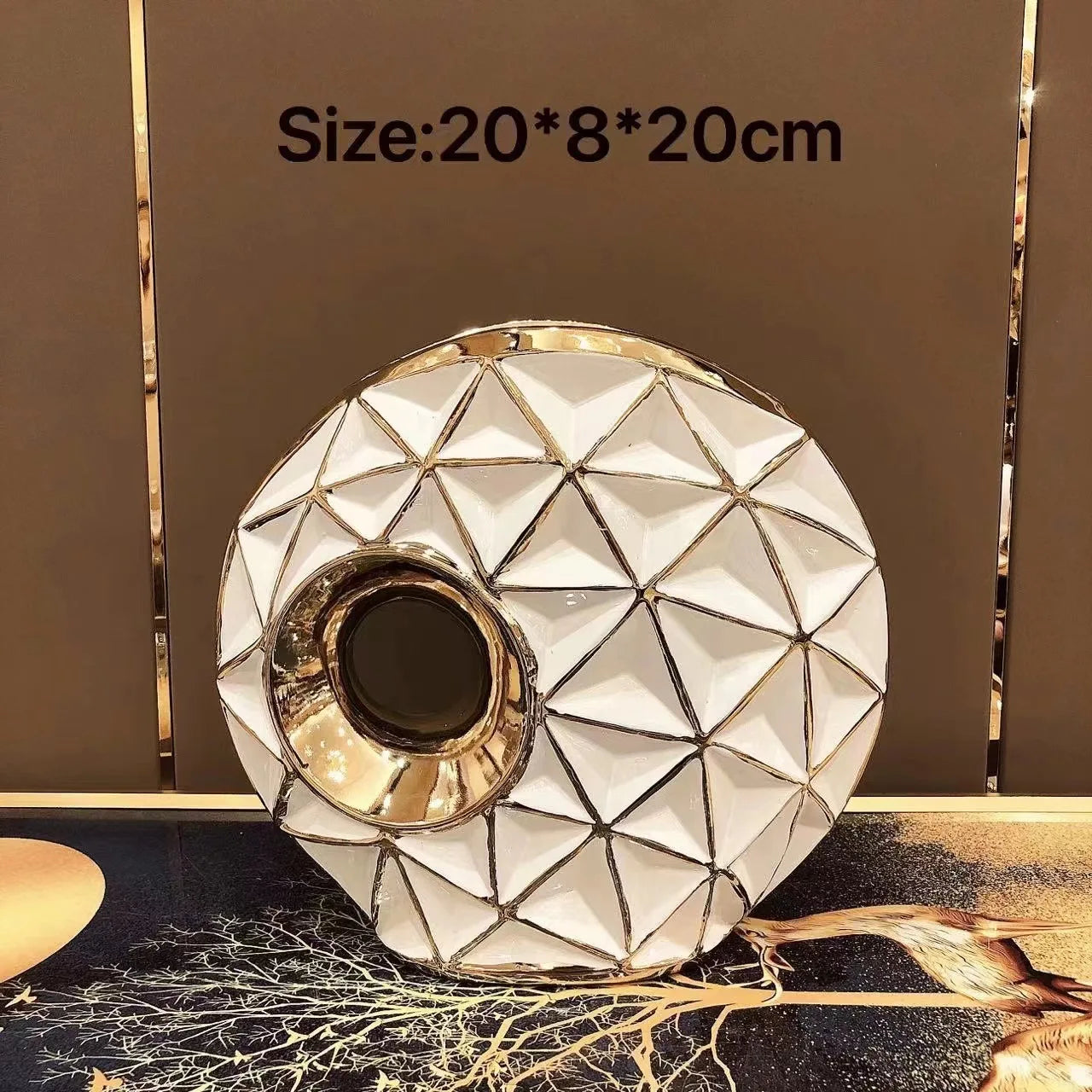 Luxury Ceramics Vases Aesthetic Elegant Modern Office Flower Vase Unusual Flower Bottle Centerpiece Vases Home Decoration