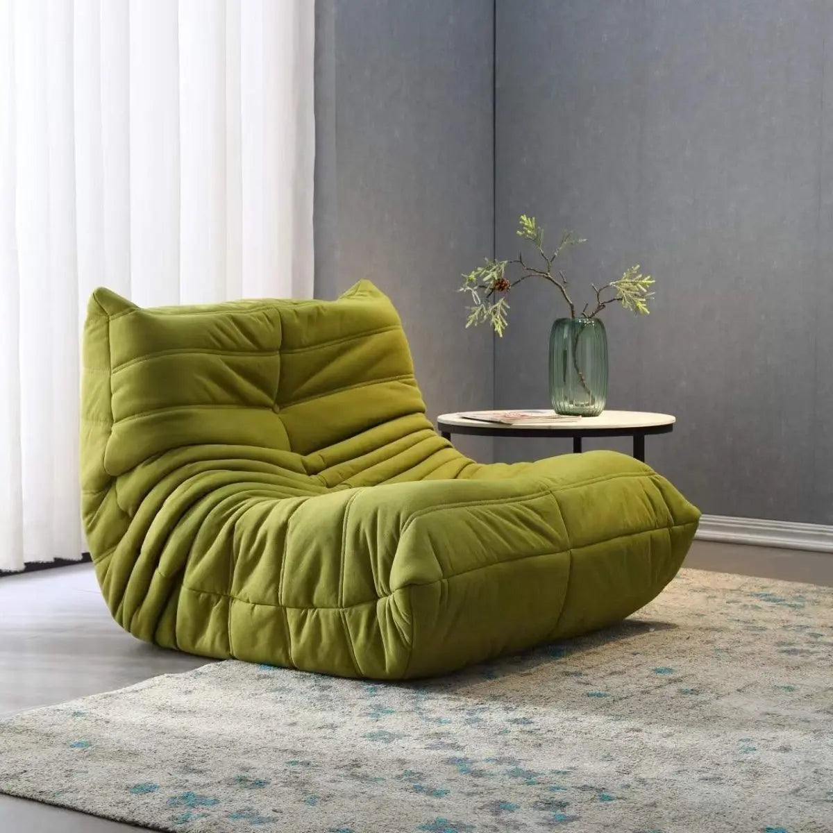 MOMO Caterpillar Lazy Sofa 90cm Width Tatami Mat Single Person Bedroom Balcony Ins Sofa Foam Filling for Lie And Sleep