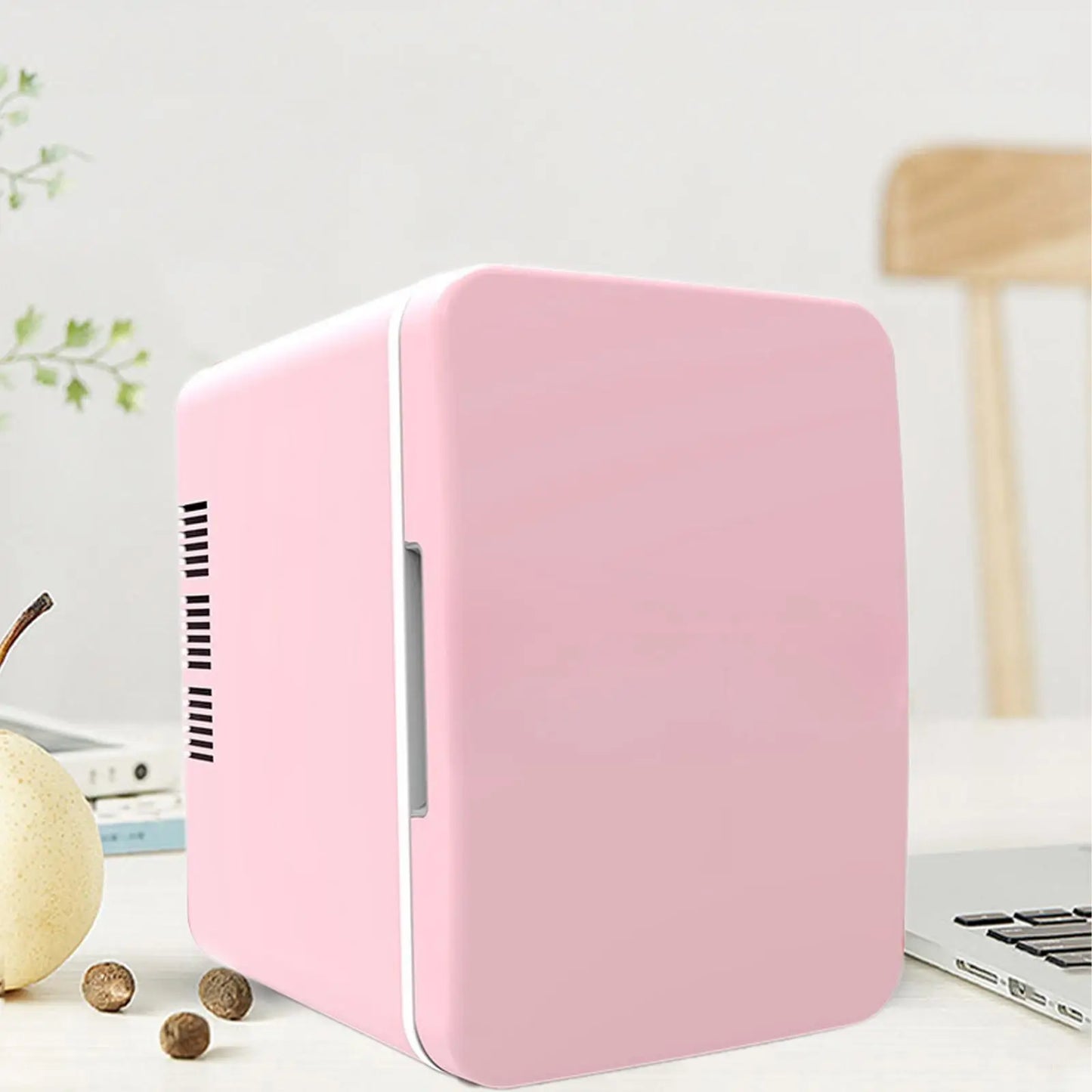 4L Mini Fridge Car Refrigerator Single Door Skincare Fridge for Small Place Desktop Travel Beauty Cosmetic Beer Refrigerator