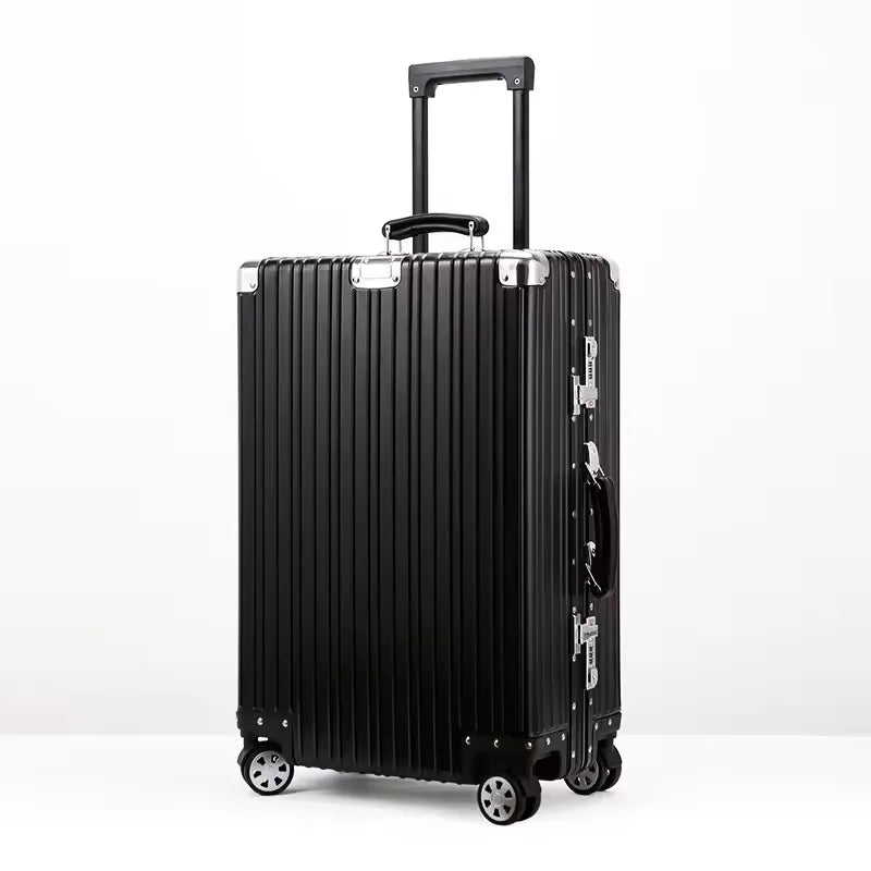Top Quality All Aluminum-magnesium Alloy Travel Suitcase Rolling Luggage 20/24/26/29'' Retro Trolley Case Bag Carry-On Boarding