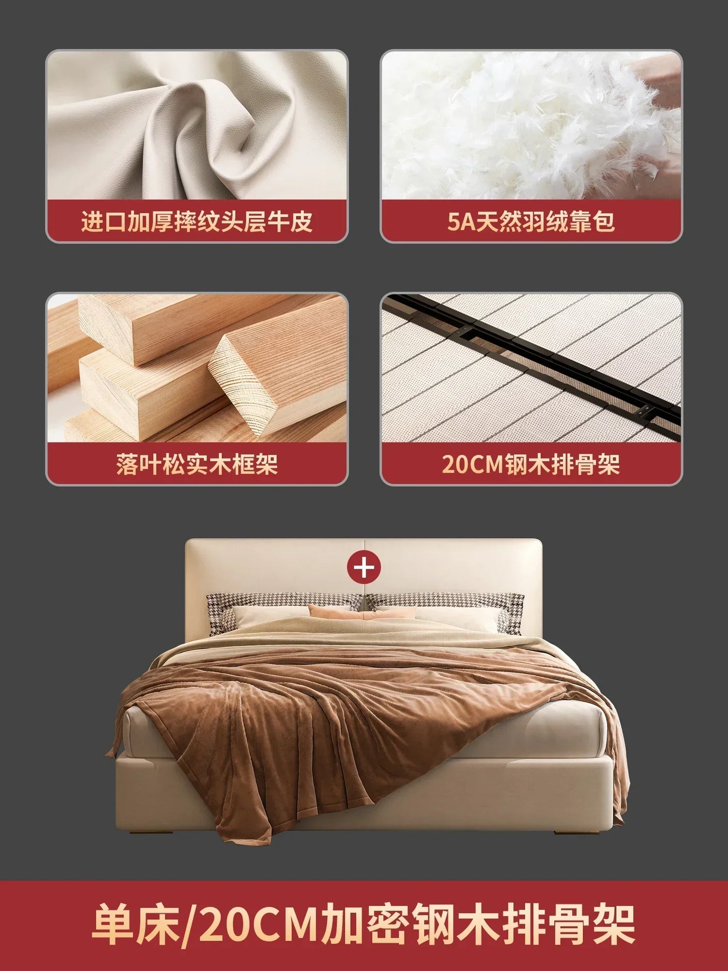 Elegant Nordic Platform Bed Tall Pretty Unique Wood Modern King Bed Bases Bedroom Lit Pliable Camas Queen Size Furniture Home