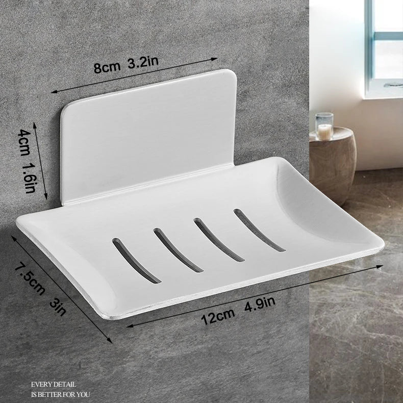 Bathroom soap box, soap box, wall-mounted non-drilling storage rack, drainage, bathroom washbasin, wall storage