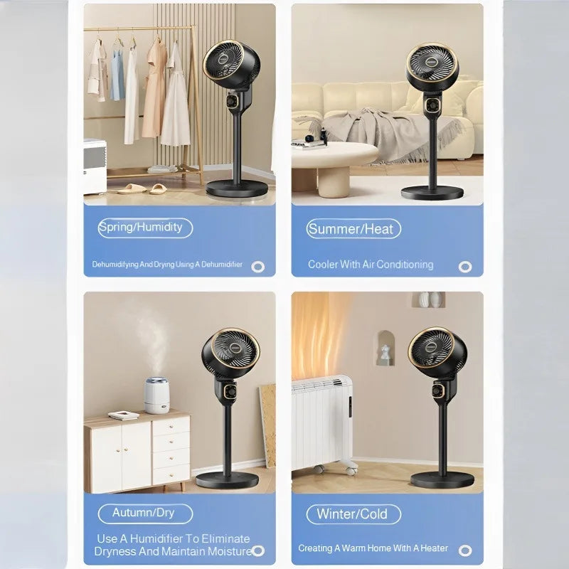 Household Vertical Fan Air Circulation Fan Desktop Electric Fan Office Floor Mute Fan Summer Indoor Cool