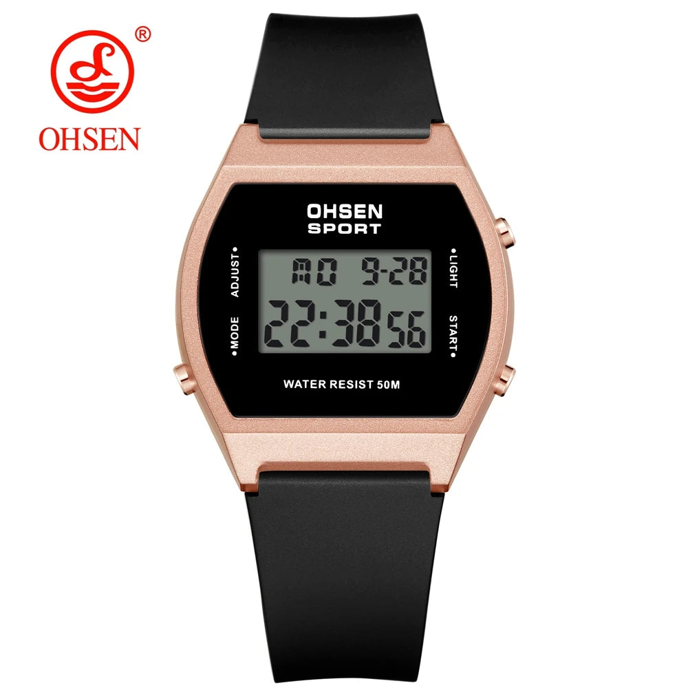 Women Digital Watch Fashion Waterproof Pink Elegant Ladies Watches Led Electronic Female Clocks relogios feminino Gift